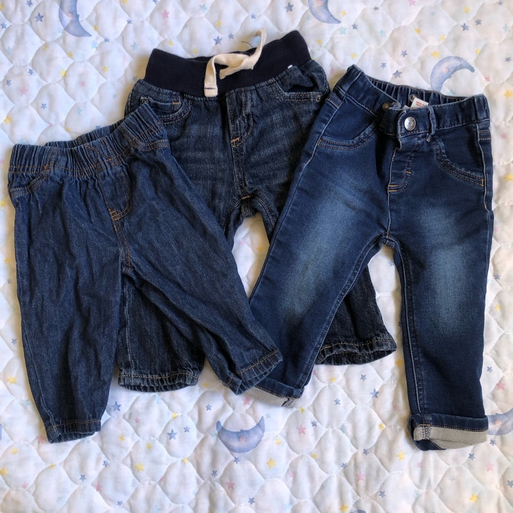 Kids Denim Pull-On Pants - Blue bundle